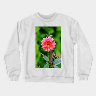 A Pink Flower Crewneck Sweatshirt